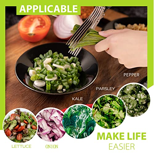 Herb Scissors with 5 Blades & Cleaning Kit