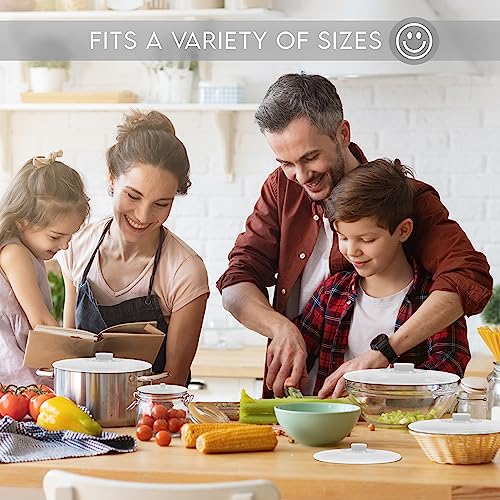 Silicone Bowl Lids White (5 Count)
