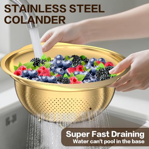 Stainless Steel Strainers for Kitchen (3 Count)
