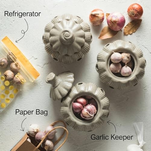Garlic Keeper Jar with Lid