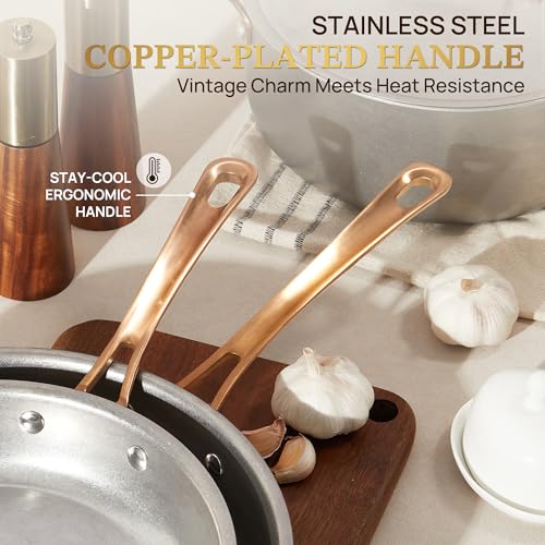7 Piece Retro Stainless Steel Cookware Set