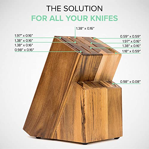 Acacia Wood Kitchen Knife Block