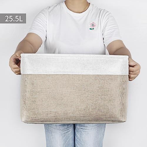 Storage Bins Large Fabric Storage Baskets for Shelves 3 Pack (3 Count)