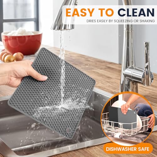 Silicone Trivet Mats 4 Heat Resistant Pot Holders Multipurpose Non