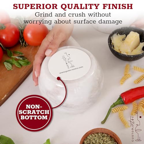 Natural Marble Mortar and Pestle Set