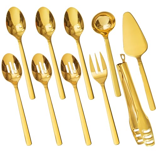 18 10 Large Hostess Gold Serving Utensils (10 Count)