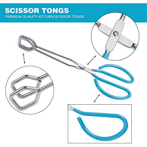 Scissor Tongs Heavy Duty Cooking Tongs with Soft Handles