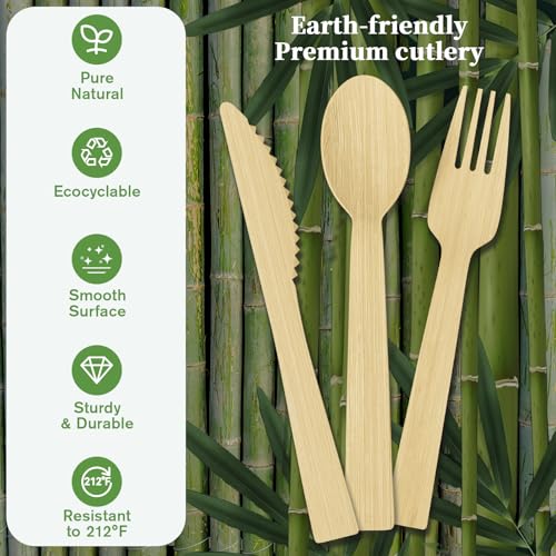300 Count Bamboo Cutlery Set