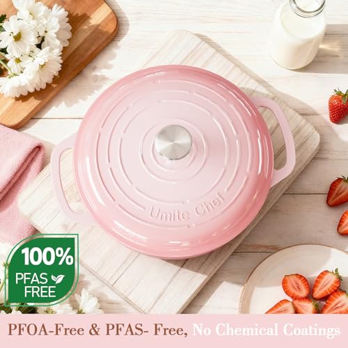 6QT Enameled Cast Iron Dutch Oven with Lid