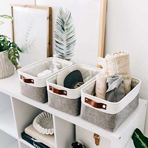 12x8in Canvas Storage Baskets (6 Count)