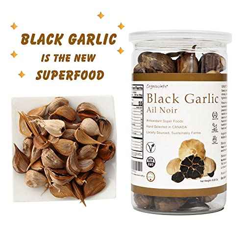 Canada Black Garlic Fermented for 90 Days 100% Natural Multi Clove Garlic Hand Selected in CANADA (8 Ounce)