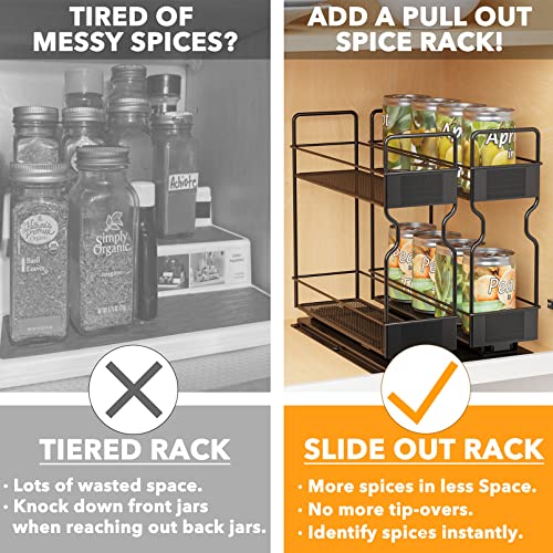 Pull Out Spice Rack Organizer for Cabinet