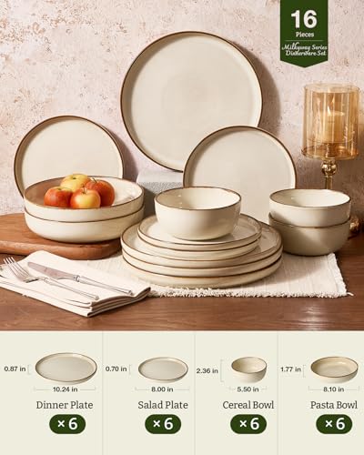 Milkyway 16 Piece Dinnerware Set with Pasta Bowls