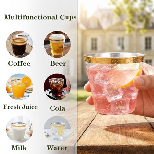 200 Pack Gold Plastic Cups (200 Count)