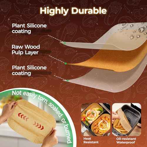 305Pcs Air Fryer Liners 8.5" x 5.5" for Bella Slim (305 Count)