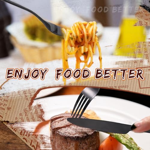 50 Pieces Stainless Steel Forks Silverware Set Dinner Forks and Knives Flatware Tableware Cutlery Set for Kitchen Restaurant (50 Count)