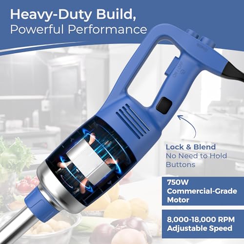 TK Commercial Immersion Blender 750W Heavy Duty for Restaurants