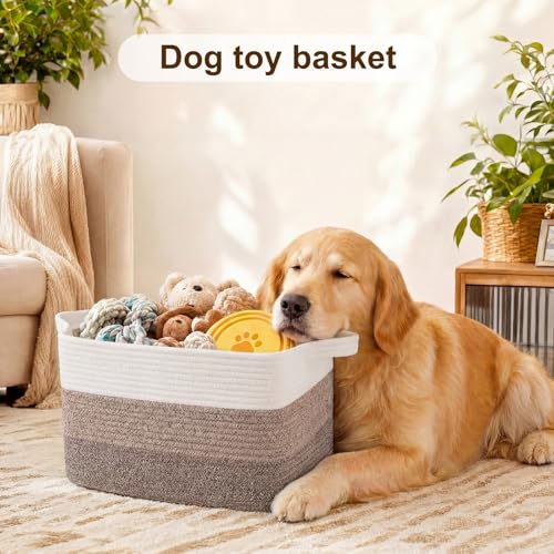 Cotton Rope Storage Baskets for Organizing Gradient Yellow 3