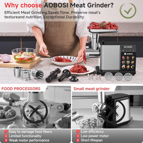 Multifunctional Digital Meat Grinder Electric 3000W Max