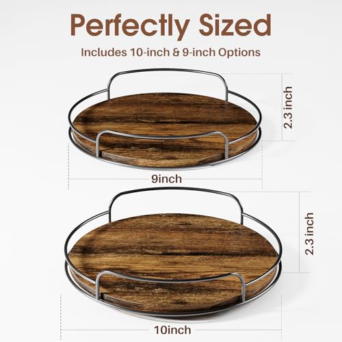 2 Pack 9'' 10'' Lazy Susan Turntable Organizer for Table Top Cabinet (2 Count)