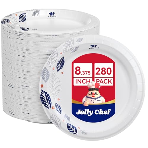 280 Count Paper Plates 8 inch Disposable