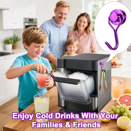 Stainless Steel Ice Scoop for Freezer with Magnetic Hook & Ice Tongs