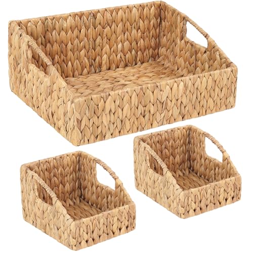 Set of 3 Handwoven Storage Baskets (3 Count)