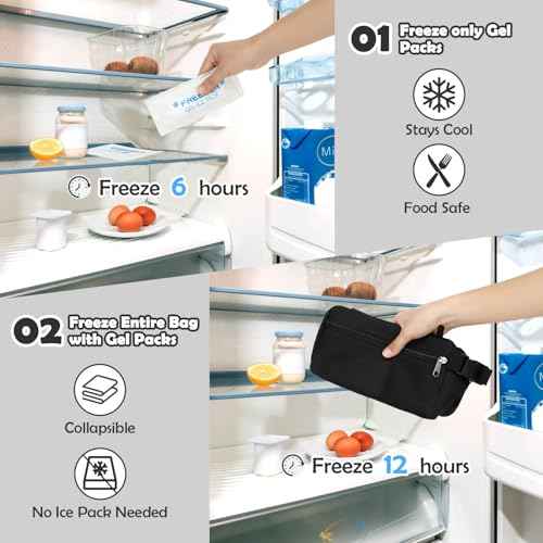 Freezable Snack Bag with Removable Ice Packs