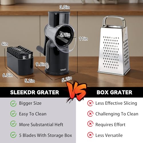Rotary Cheese Grater with Handle