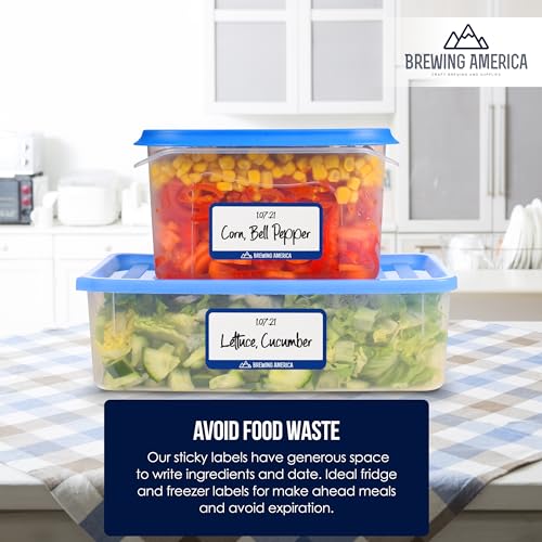 Dissolvable Food Labels for Food Containers (250 Count)