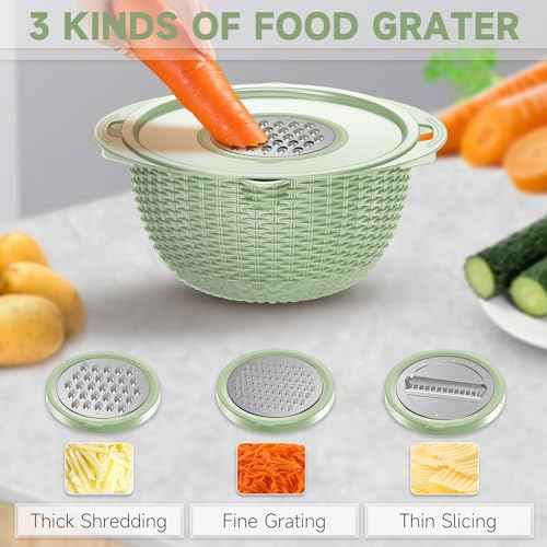 4 1 Strainer with Bowl & Spoons Set
