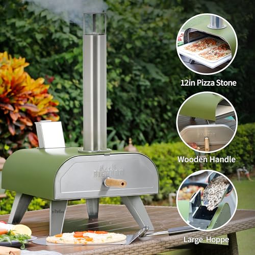 12" Multi Fuel Outdoor Pizza Oven Reach up to 1110℉