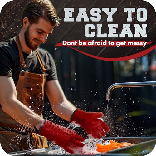 XL Silicone Smoker BBQ Gloves