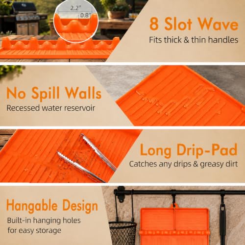 Silicone Griddle Tool Mat for Blackstone and Weber