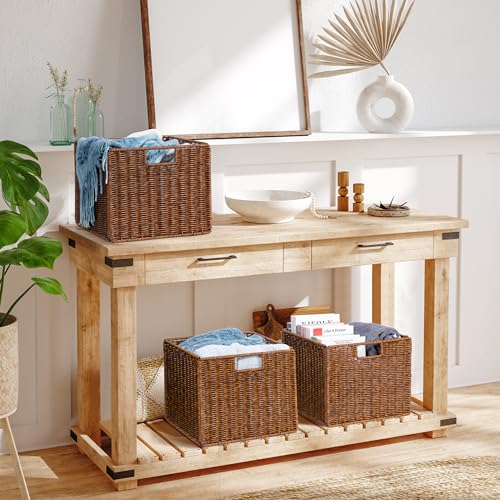 Wicker Storage Basket (3 Count)