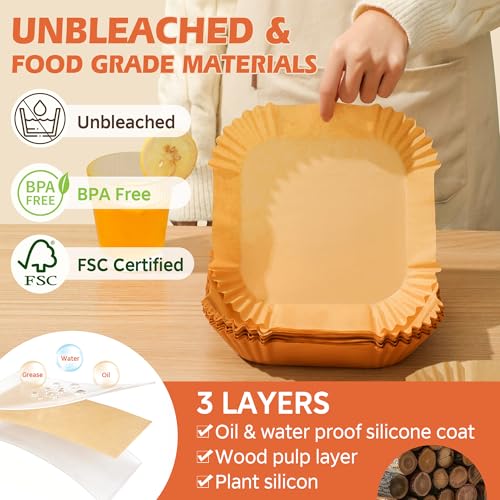 Air Fryer Liners Disposable 100PCS (100 Count)