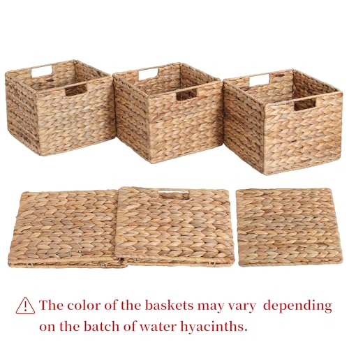 12x12x10in Water Hyacinth Storage Basket Large (3 Count)