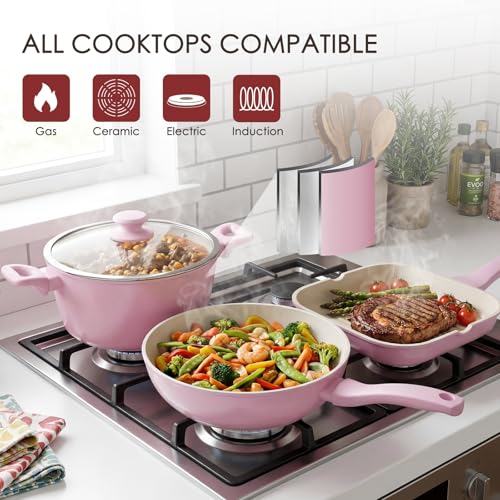 Pots and Pans Set Non Stick 31 Piece Kitchen Nonstick Cooking Cookware Sets with Grill Pan Saucepan Baking Sheet Utensil