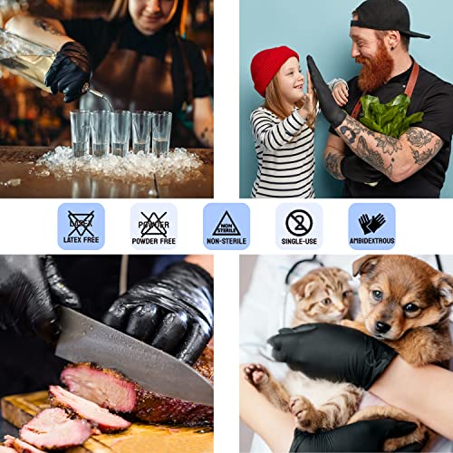 Nitrile Black Industrial Disposable Gloves