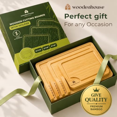 Bamboo Cutting Boards for Kitchen (3 Count)