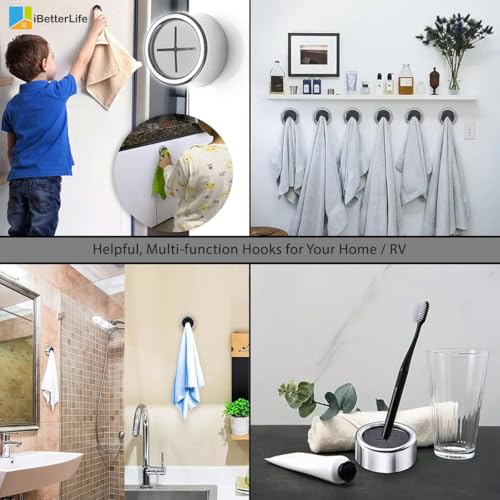 iBetterLife Adhesive Towel Holder for Kitchen (4 Count)