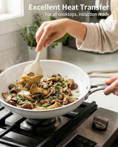 Ceramic Cookware Set Nonstick Pots and Pans Set Oven & Dishwasher Safe