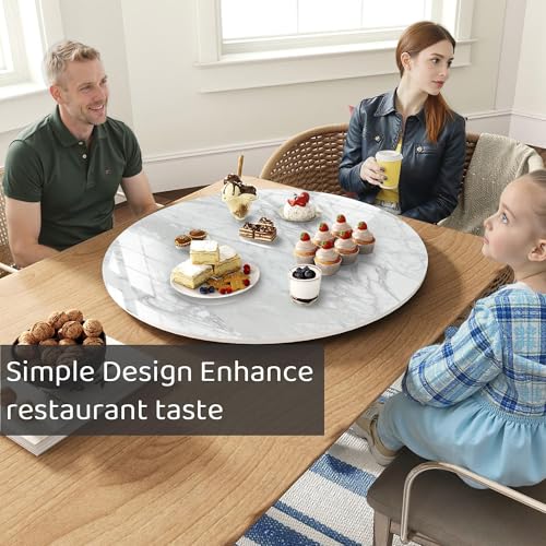 31.5" Lazy Susan for Table Top Tempered Glass Rotating Serving Tray for Dining Table