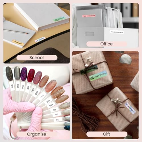 Label Maker Bluetooth Mini Portable Label Printer for Home School (72 Count)