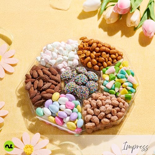 Candies & Mixed Nuts Gift Basket in Red & Gold Box