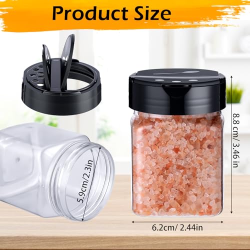 6.1 oz 30 Pack Plastic Spice Jars with Shaker Lids Clear Seasoning Containers Spice Bottles for Kitchen Storing Herbs Seasoning Powders (30 Count)