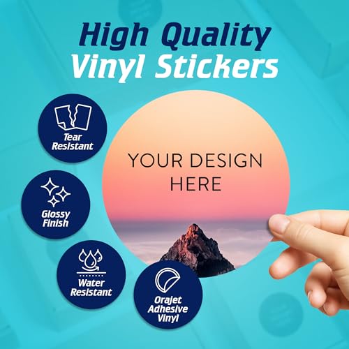 100 Custom Vinyl Stickers (100 Count)