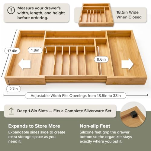 Silverware & Utensil Drawer Organizer