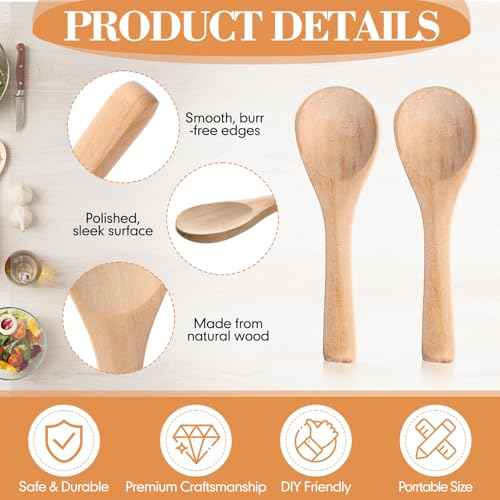 200 Pcs Small Wooden Spoons (200 Count)