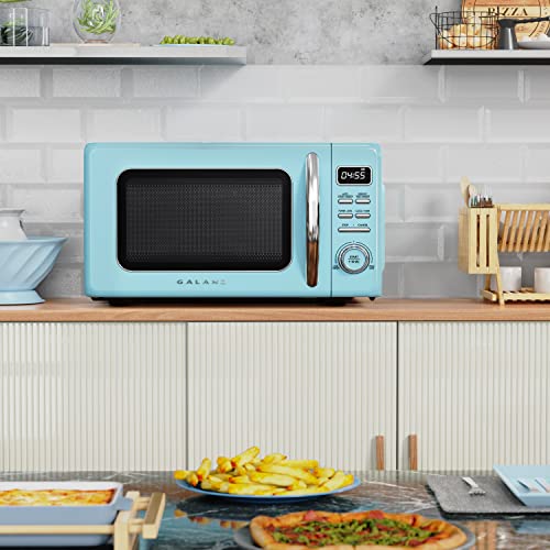 GLCMKZ11BER10 Retro Countertop Microwave Oven with Auto Cook & Reheat